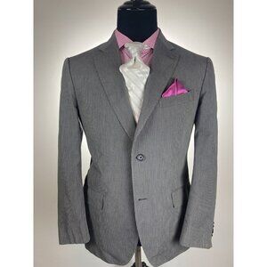 Etro Milano Gray Modern 2Btn Sport Jacket 40 R